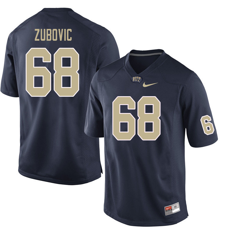 Men #68 Blake Zubovic Pittsburgh Panthers College Football Jerseys Sale-Navy